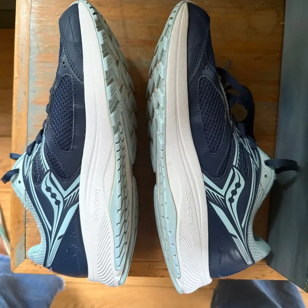 Saucony Cohesion 14 XT Running Sneaker SZ 10 Navy Sport Casual Walk NO INSOLE